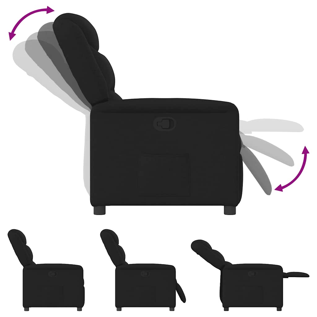 Relaxing Chair Black Fabric