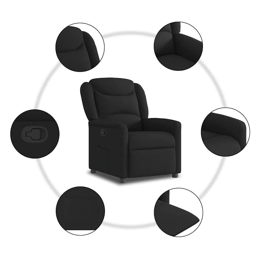 Relaxing Chair Black Fabric