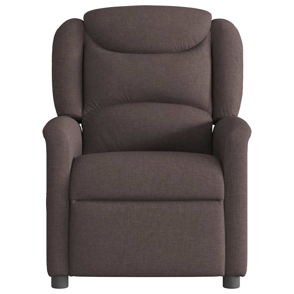 Relaxing Chair Dark Brown Fabric