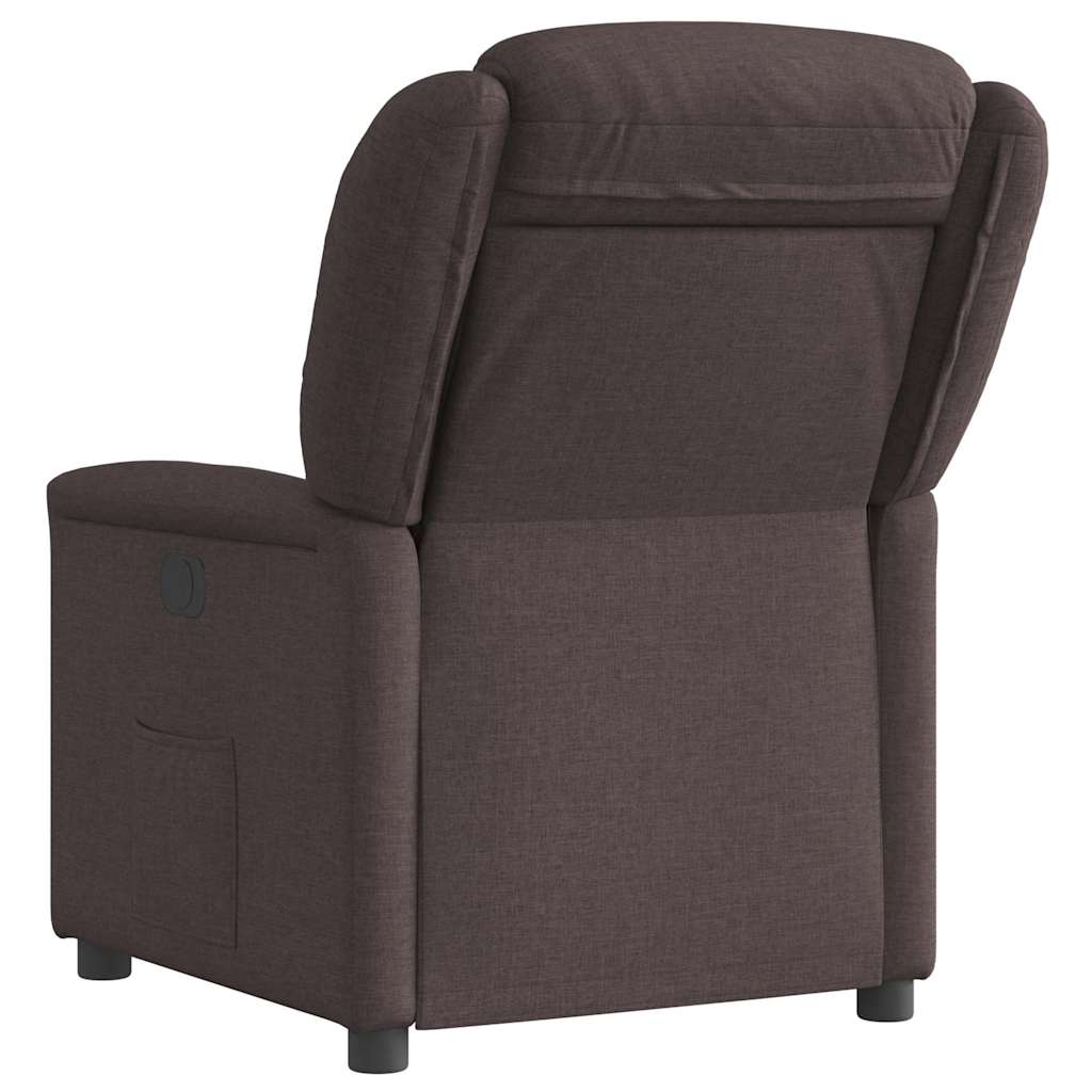 Relaxing Chair Dark Brown Fabric