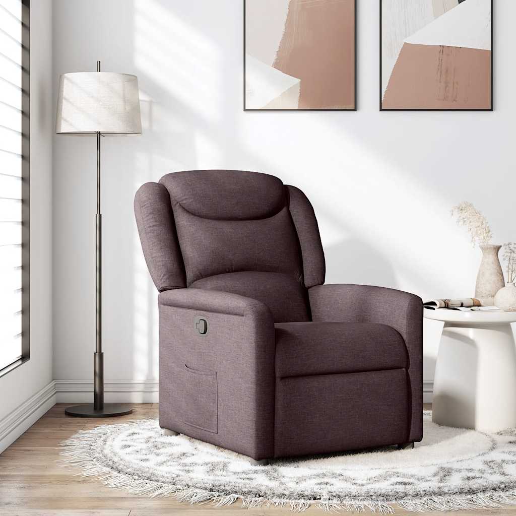 Relaxing Chair Dark Brown Fabric