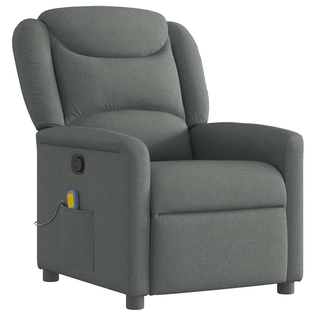 Massage Chair Dark Gray Fabric