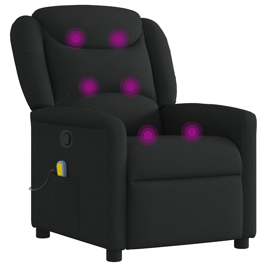 Massage Chair Black Fabric
