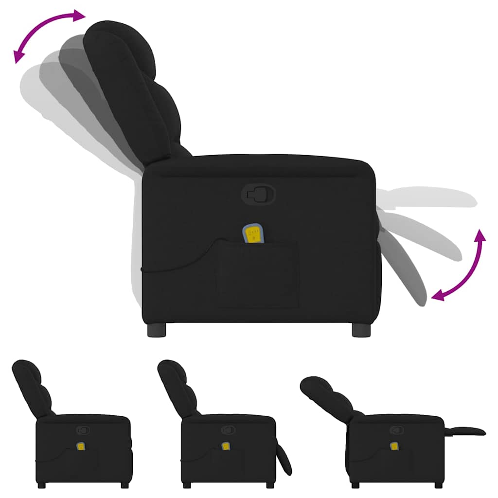 Massage Chair Black Fabric