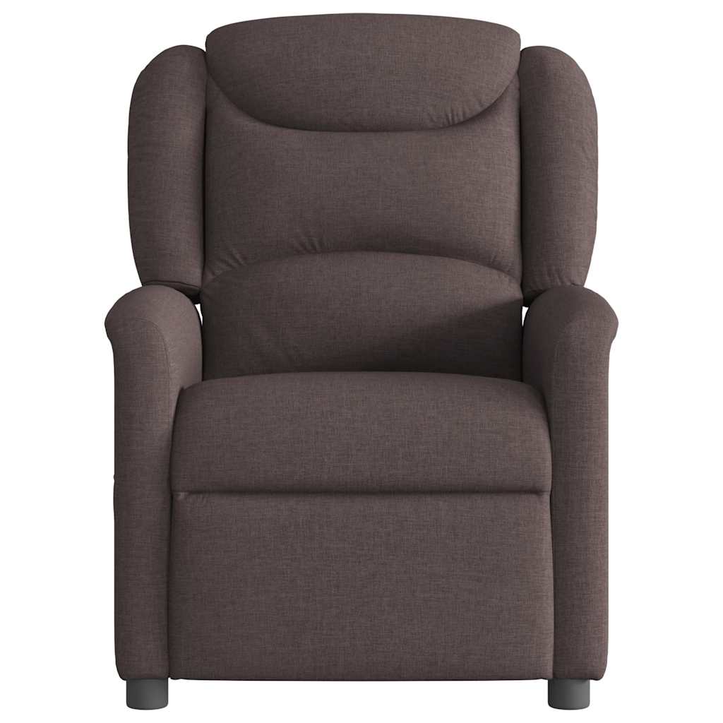 Massage Chair Dark Brown Fabric