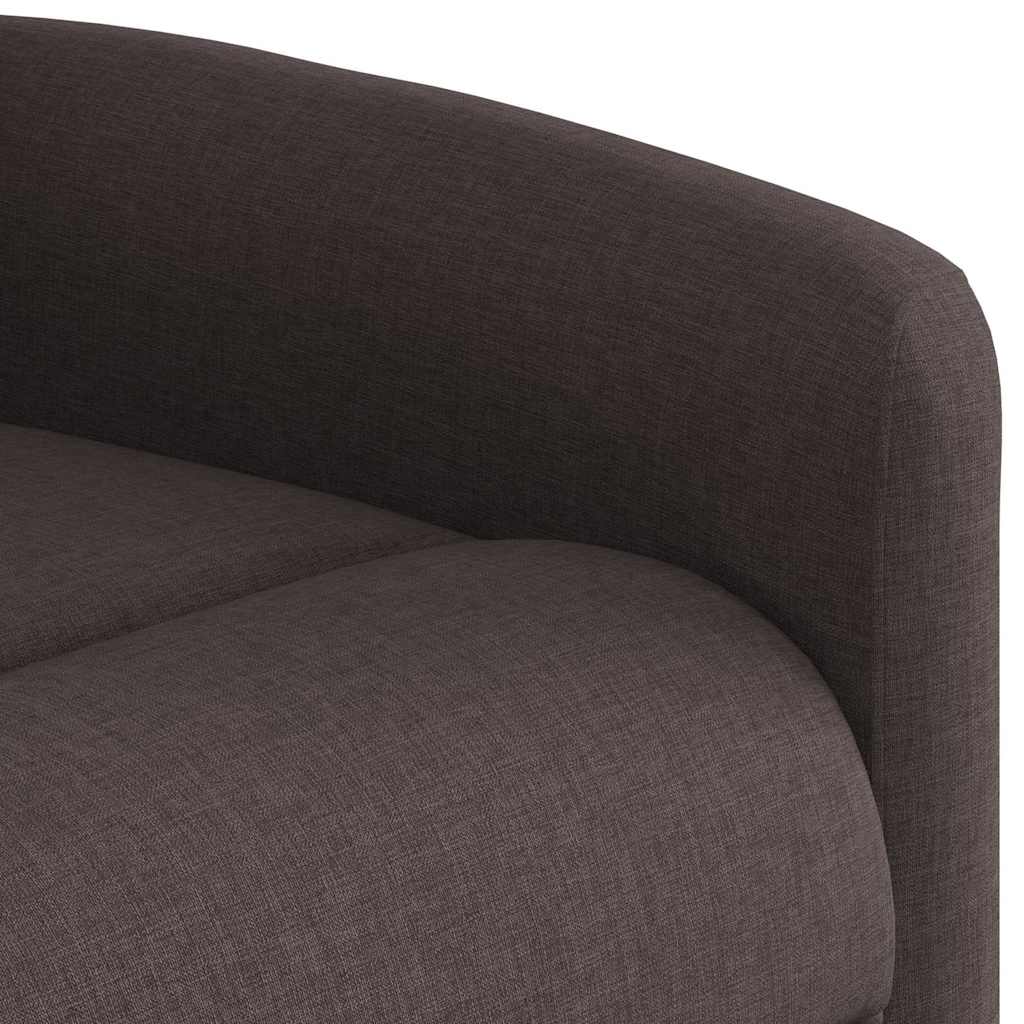Massage Chair Dark Brown Fabric