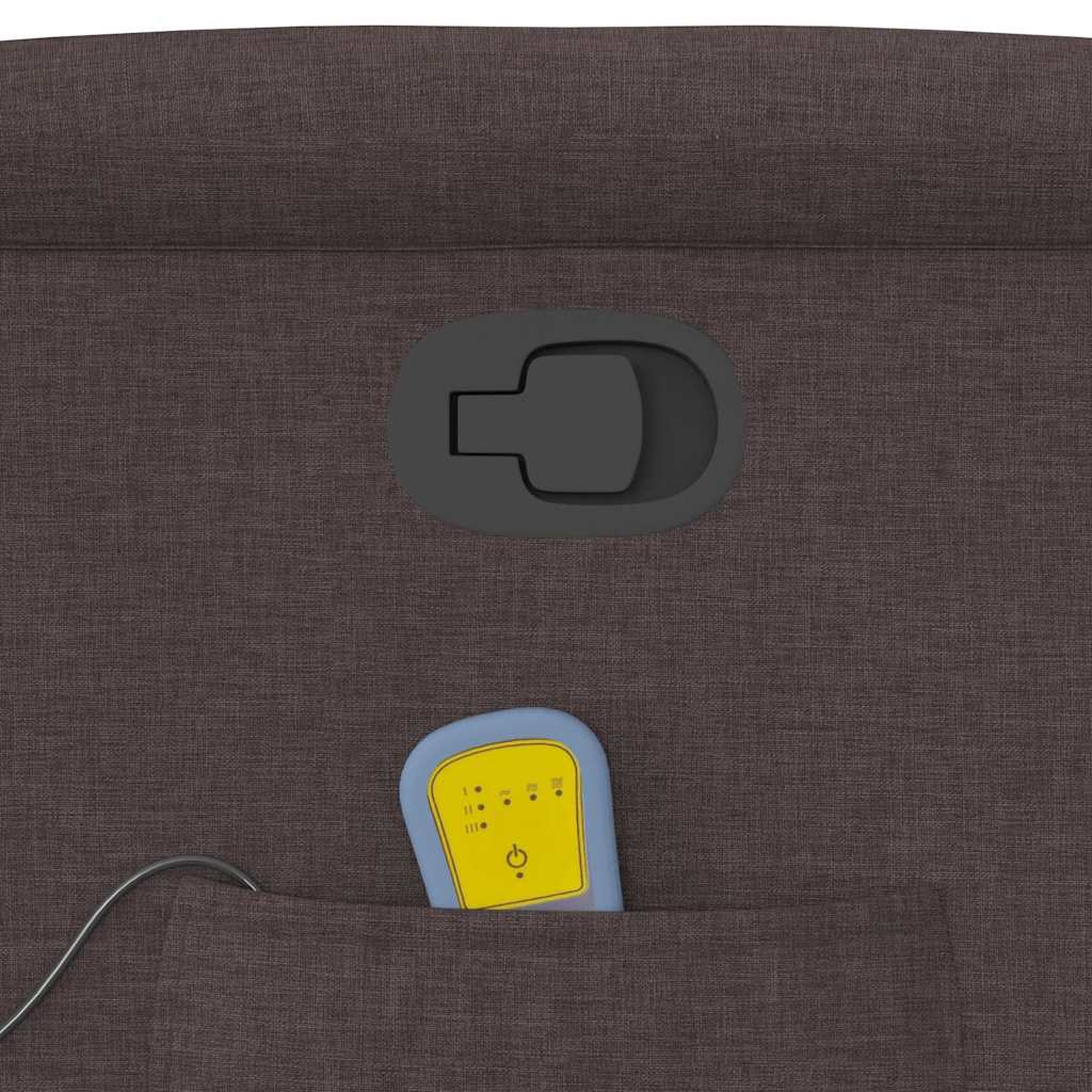 Massage Chair Dark Brown Fabric
