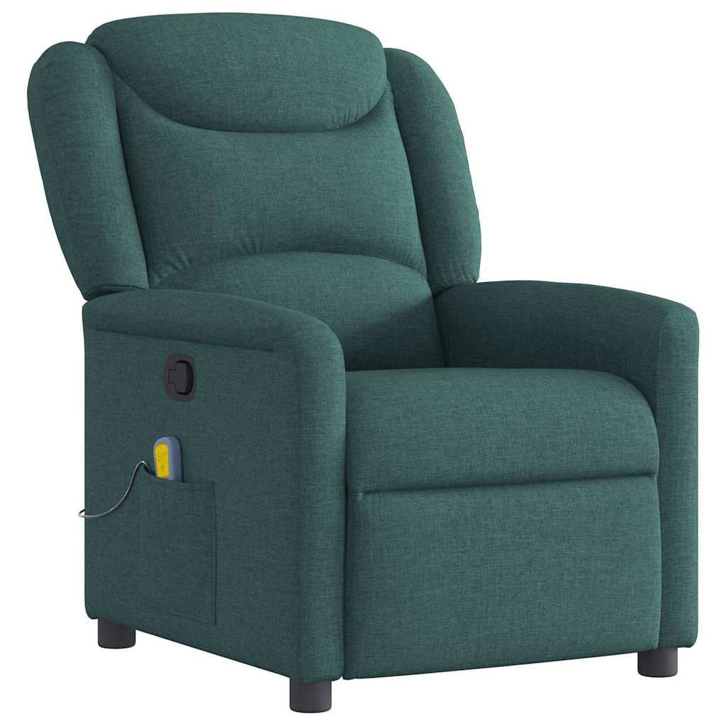 Massage Chair Dark Green Fabric