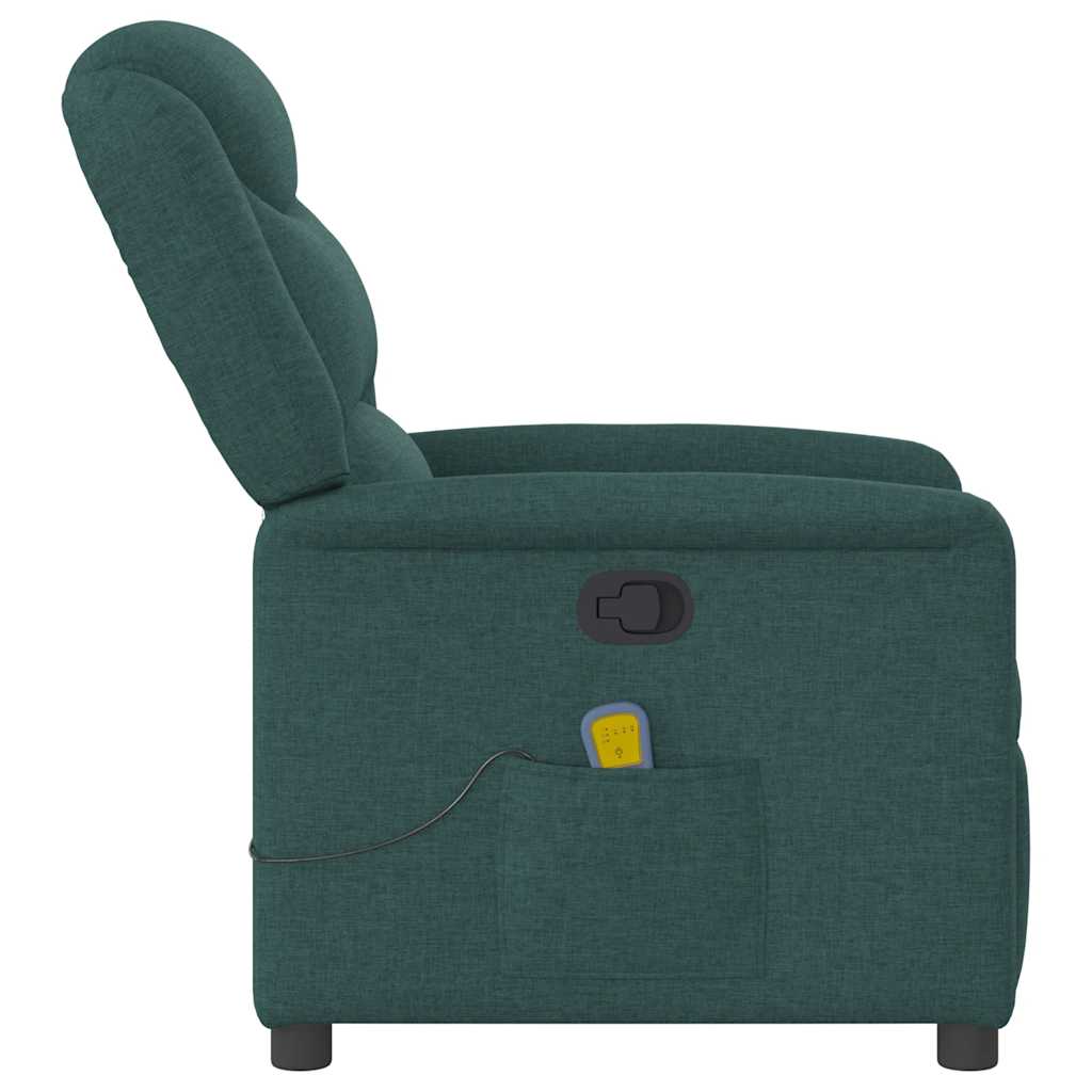 Massage Chair Dark Green Fabric