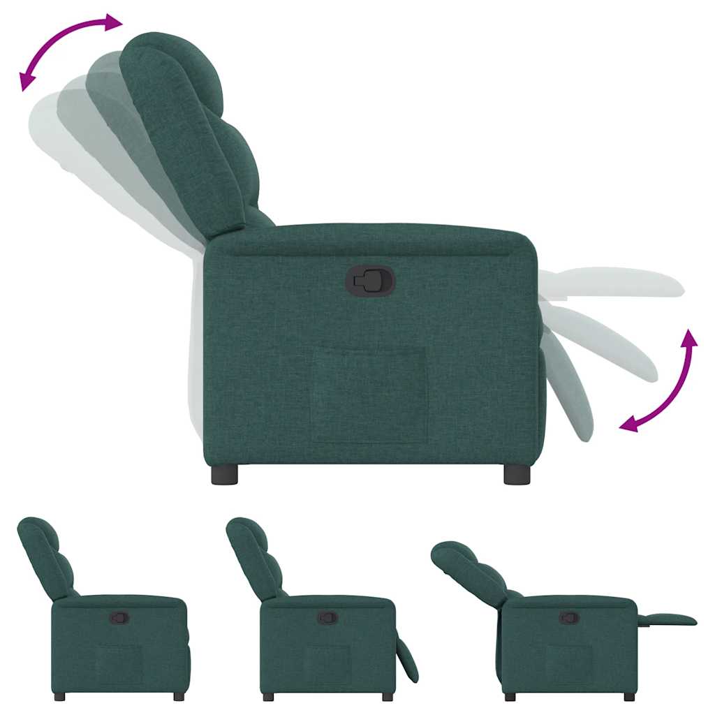 Massage Chair Dark Green Fabric