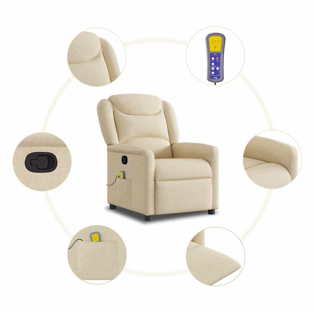 massage chair cream fabric