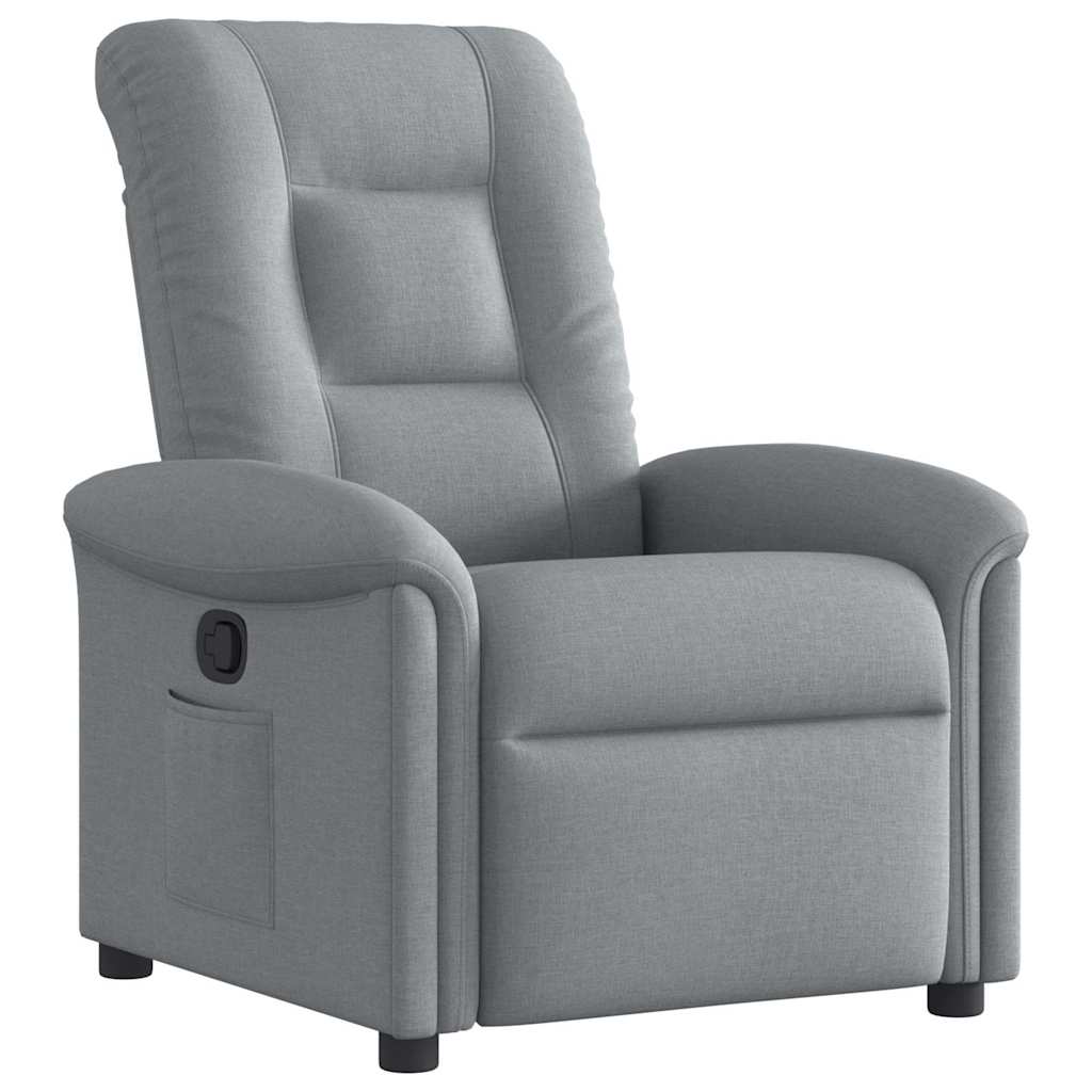 Relaxing Chair Light Gray Fabric
