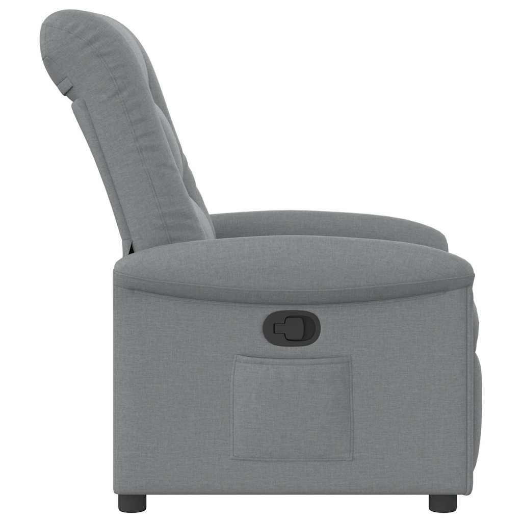 Relaxing Chair Light Gray Fabric