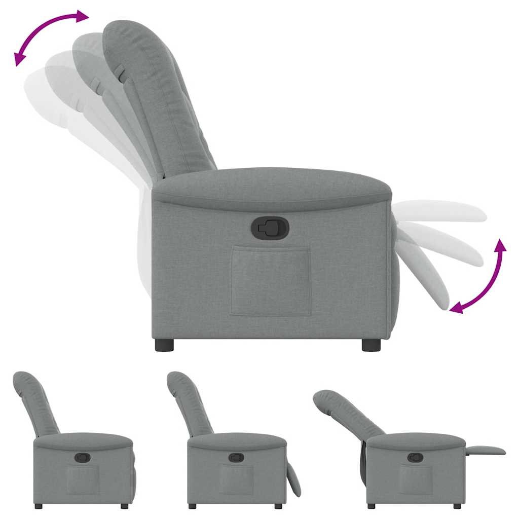 Relaxing Chair Light Gray Fabric