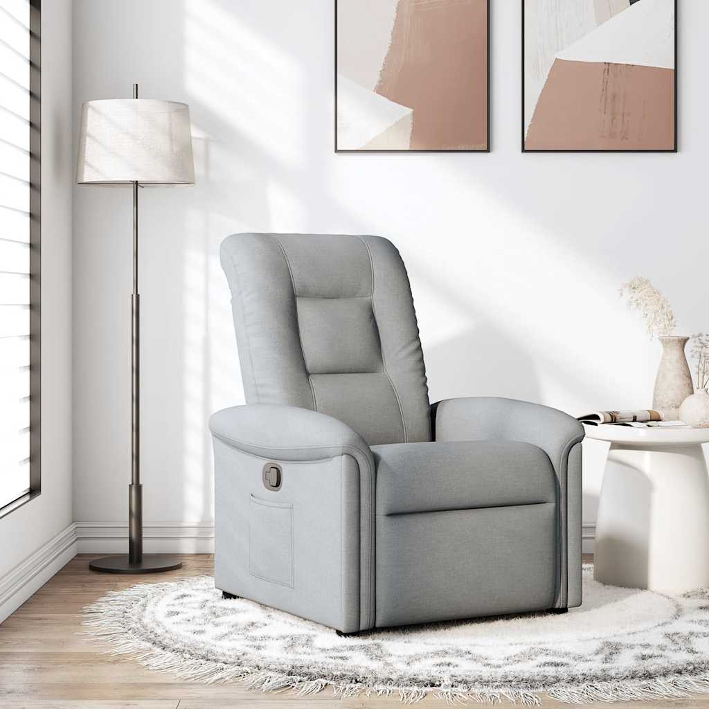 Relaxing Chair Light Gray Fabric