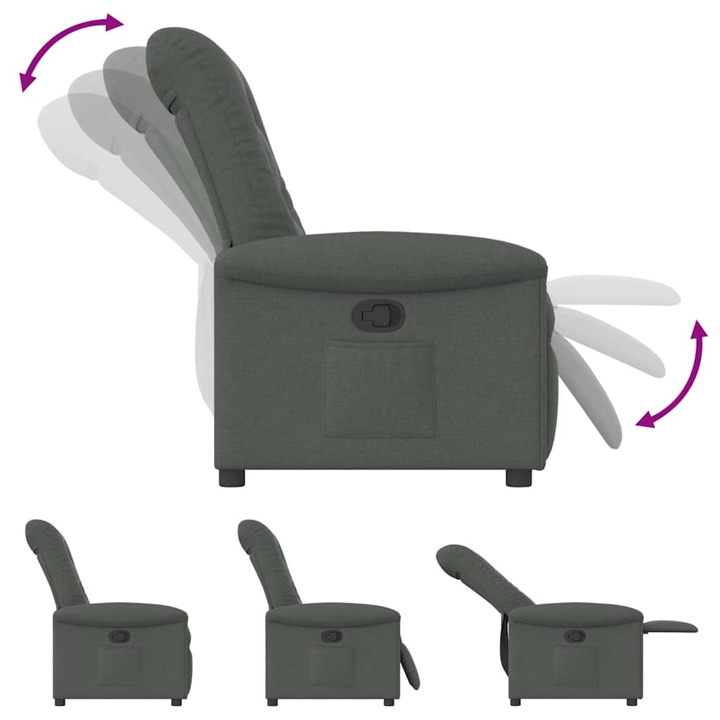 Relaxing Chair Dark Gray Fabric