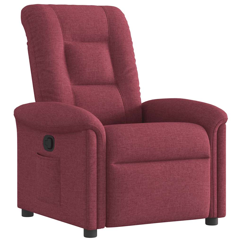 Relaxing chair wine red fabric