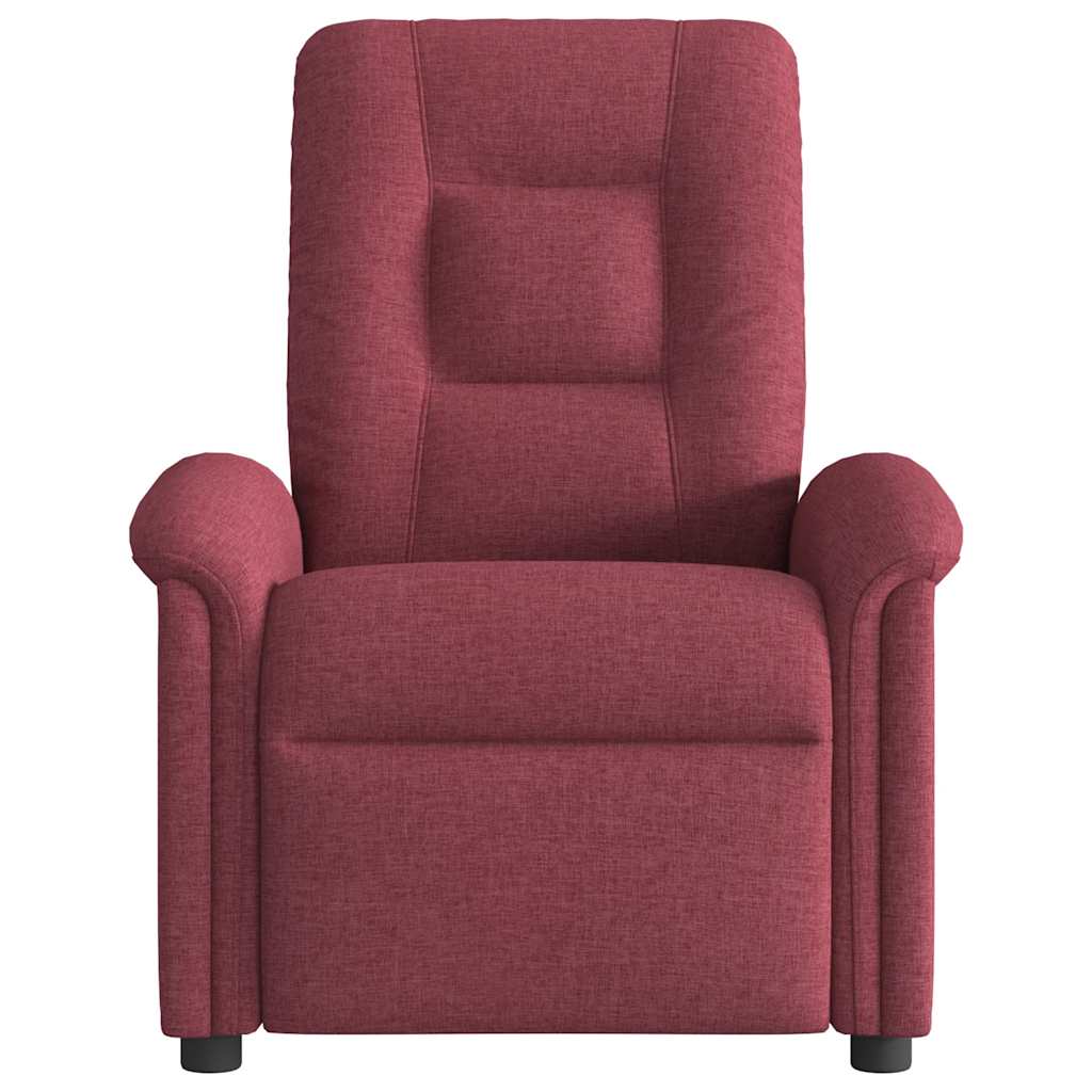 Relaxing chair wine red fabric