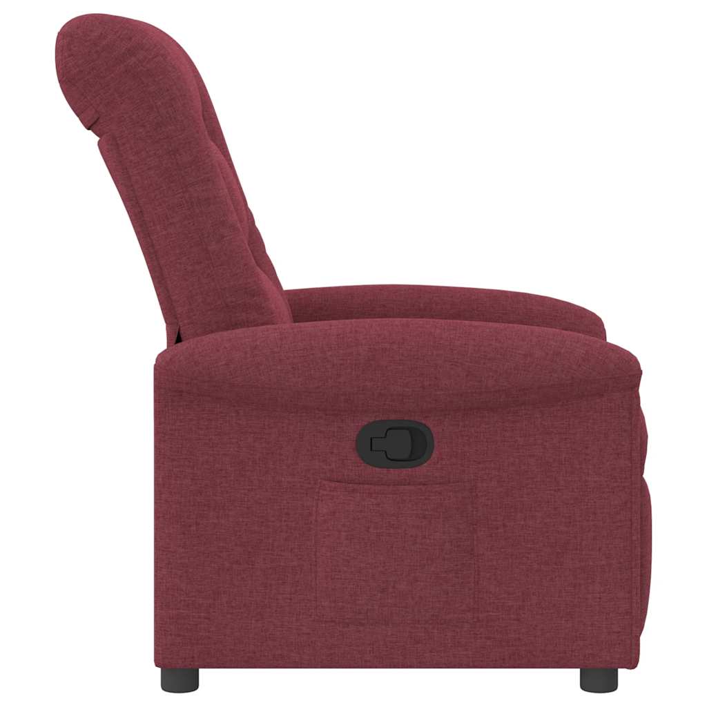 Relaxing chair wine red fabric