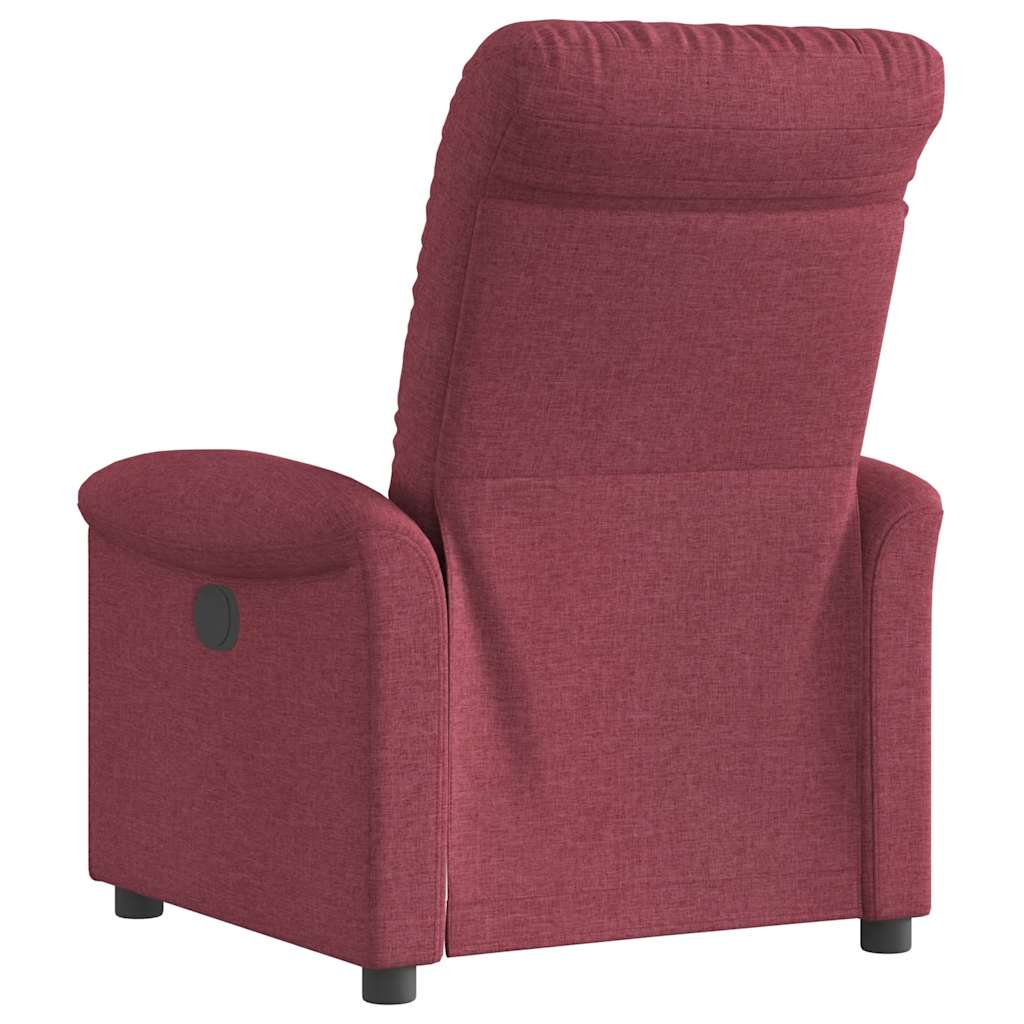 Relaxing chair wine red fabric