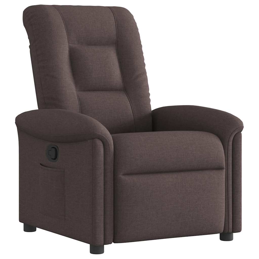 Relaxing Chair Dark Brown Fabric