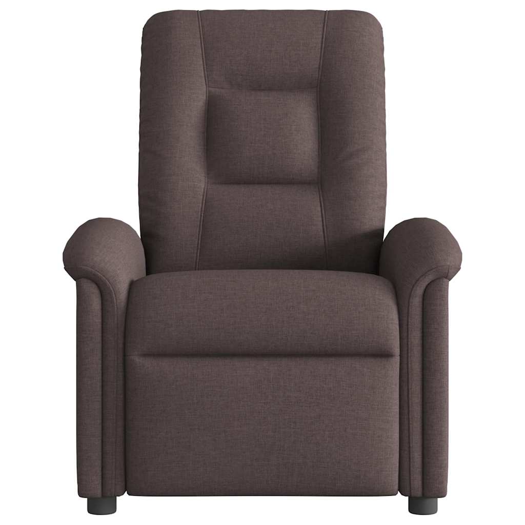 Relaxing Chair Dark Brown Fabric