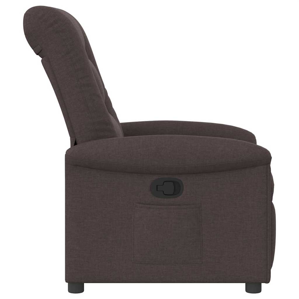 Relaxing Chair Dark Brown Fabric