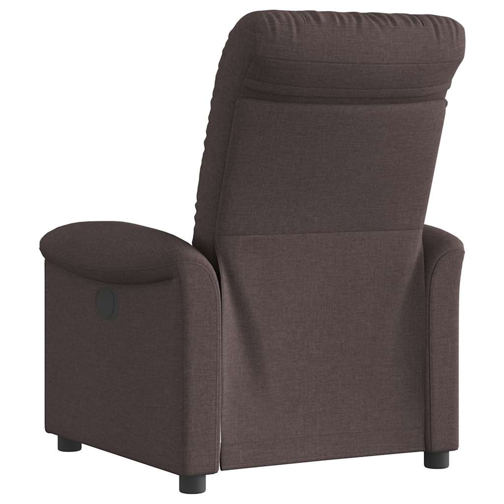 Relaxing Chair Dark Brown Fabric