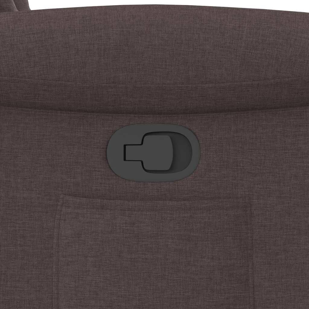Relaxing Chair Dark Brown Fabric