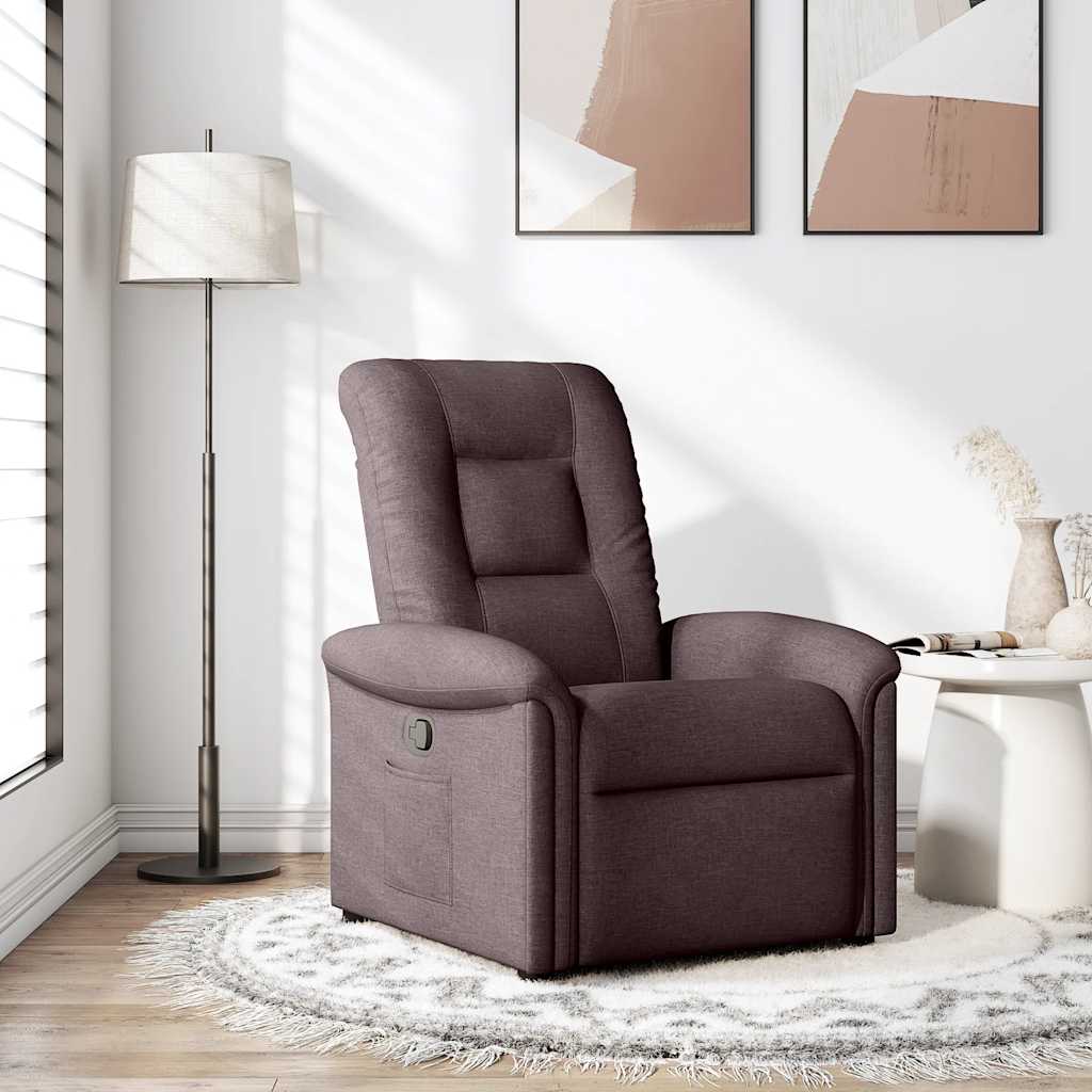 Relaxing Chair Dark Brown Fabric