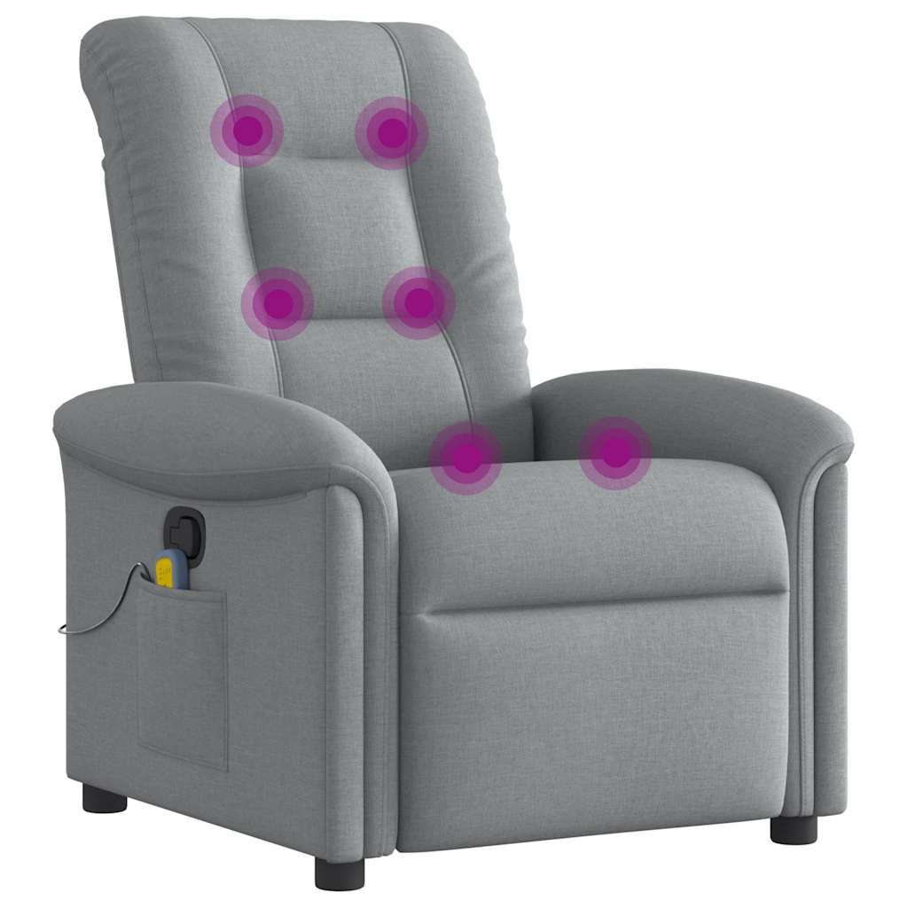 massage chair light gray fabric