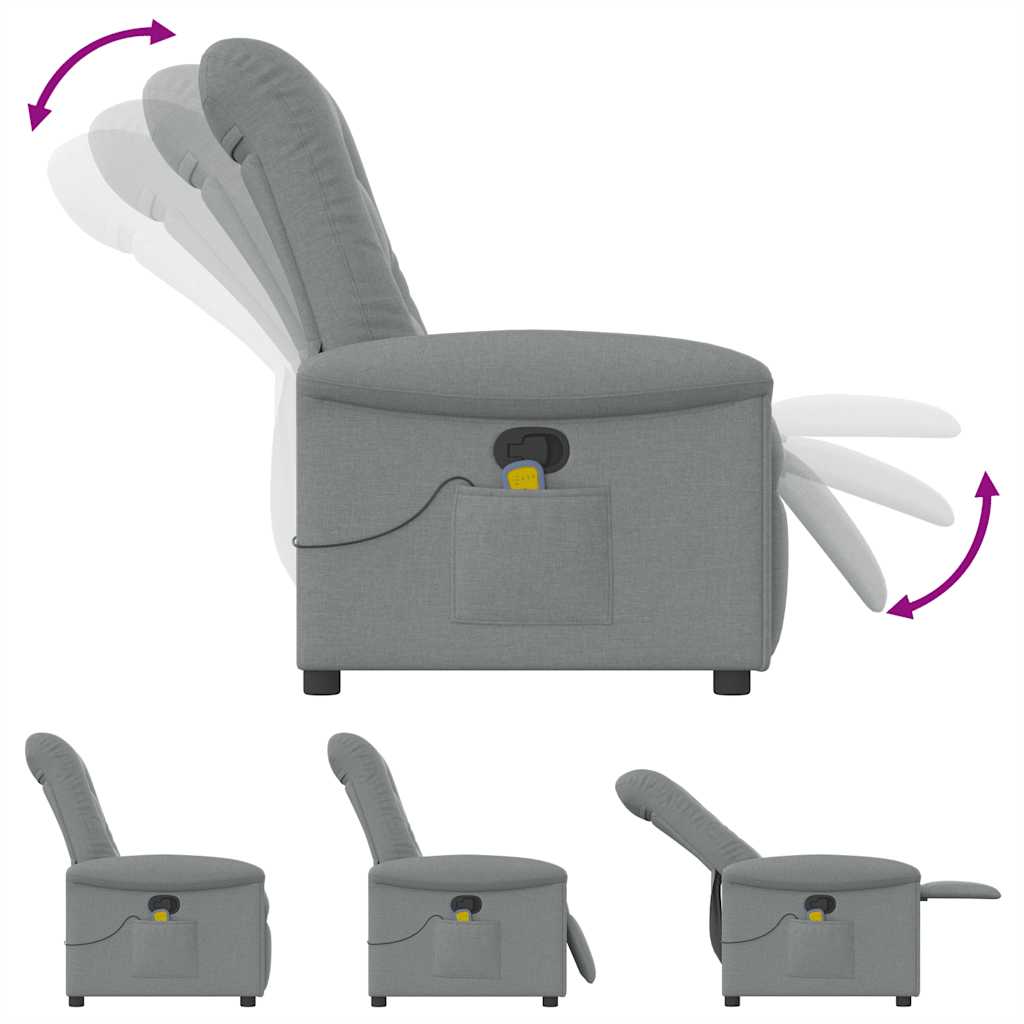 massage chair light gray fabric