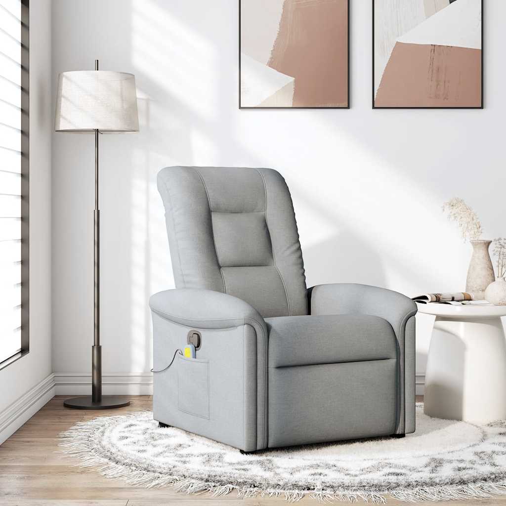 massage chair light gray fabric
