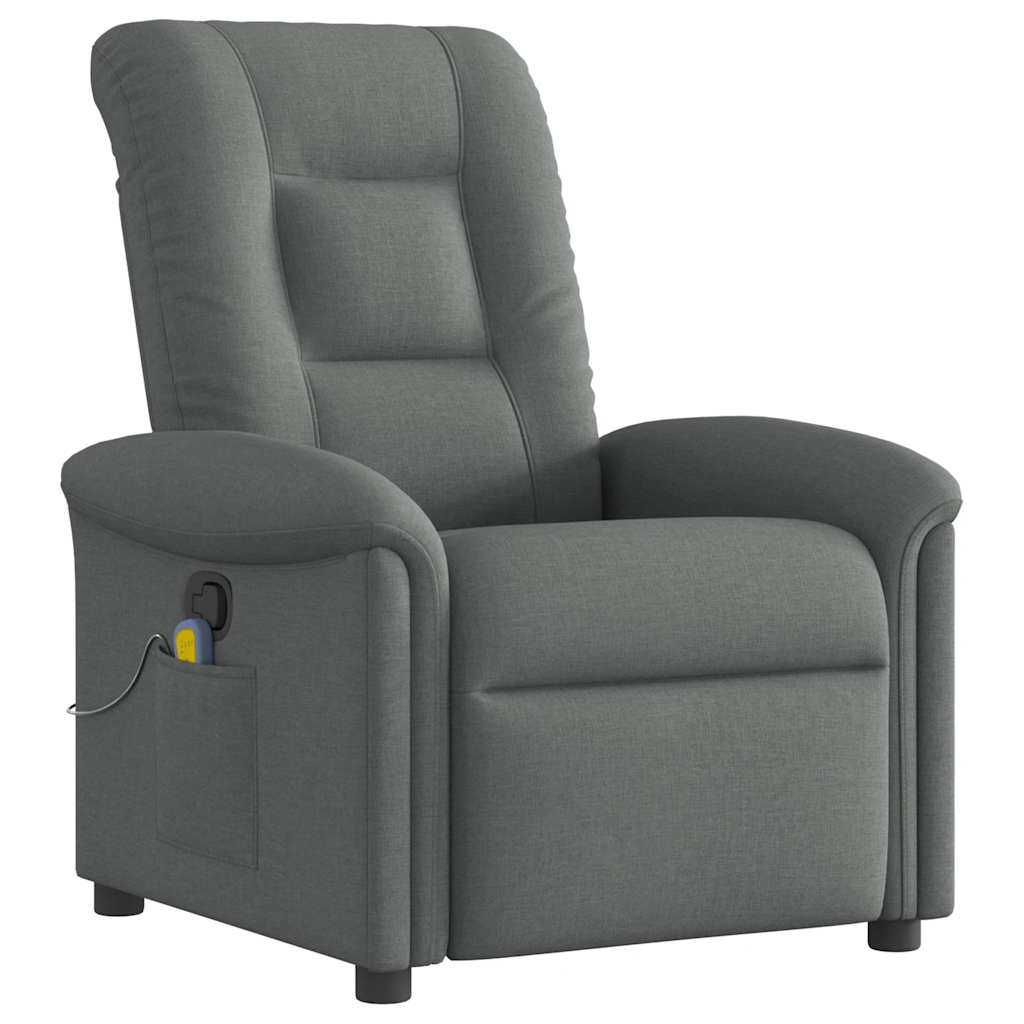 Massage Chair Dark Gray Fabric