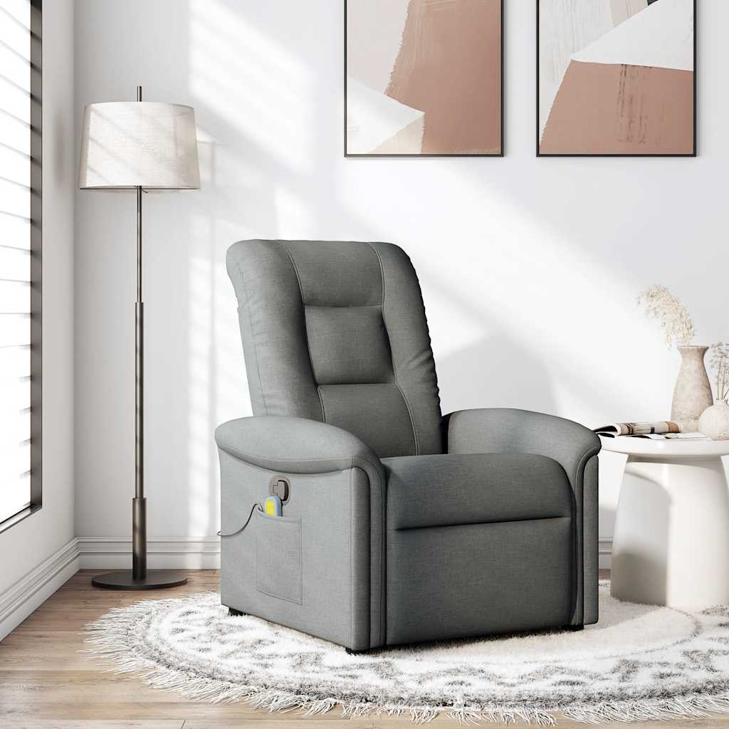 Massage Chair Dark Gray Fabric