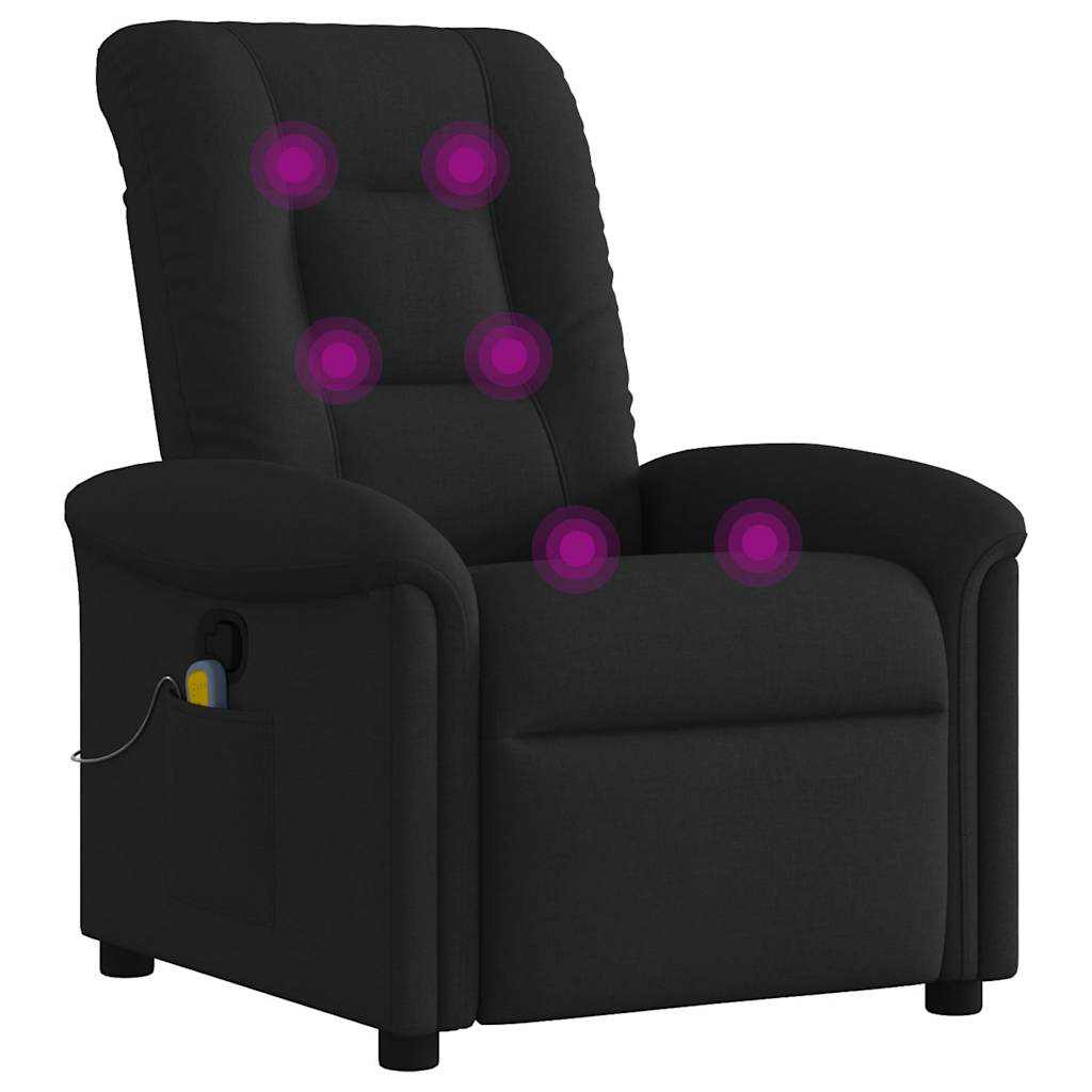 Massage Chair Black Fabric