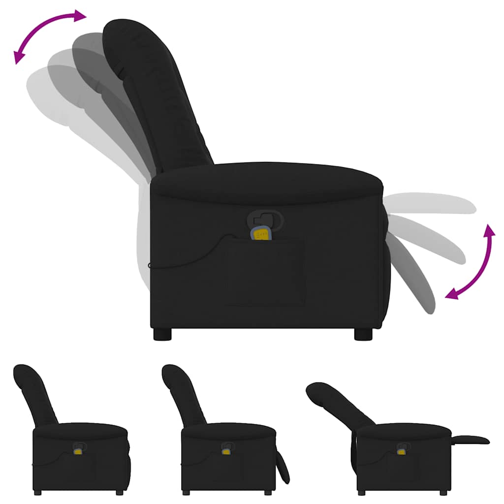 Massage Chair Black Fabric