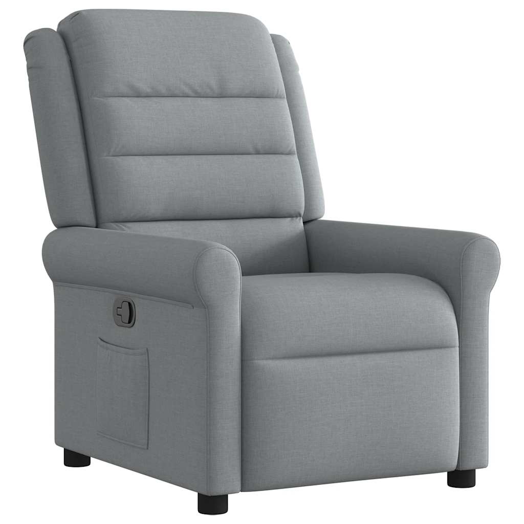 Relaxing Chair Light Gray Fabric