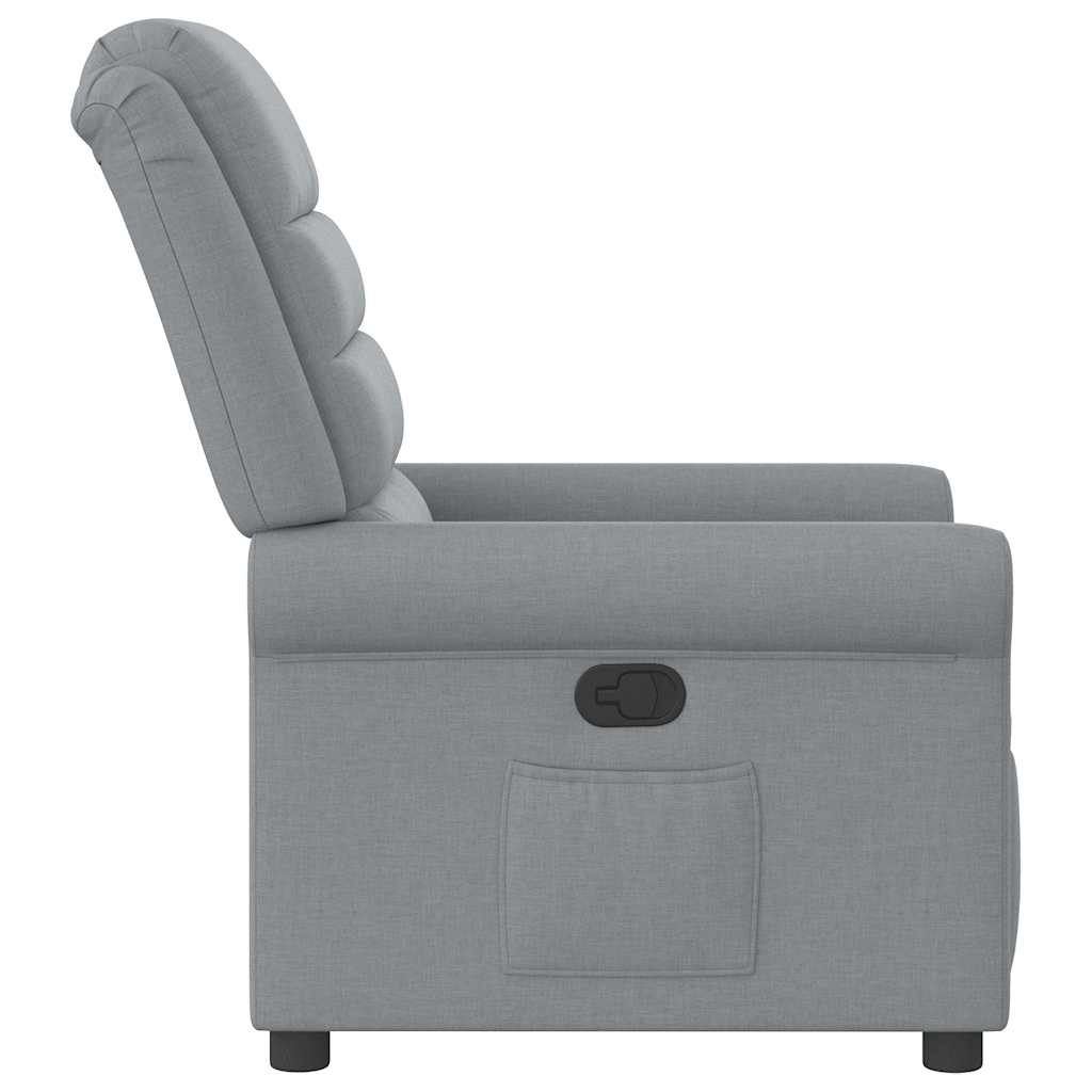 Relaxing Chair Light Gray Fabric