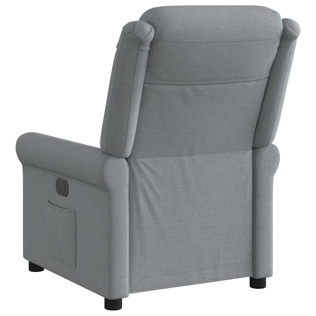 Relaxing Chair Light Gray Fabric
