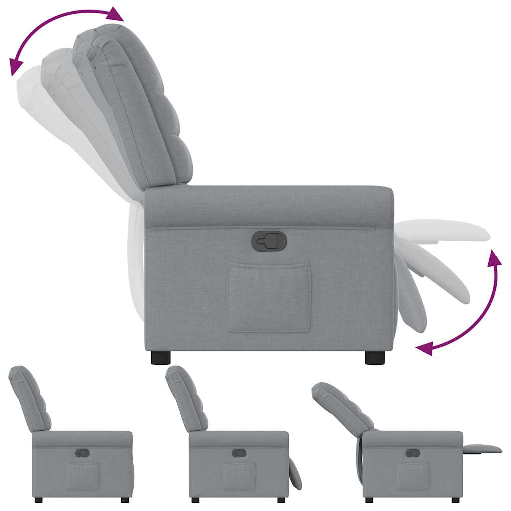 Relaxing Chair Light Gray Fabric