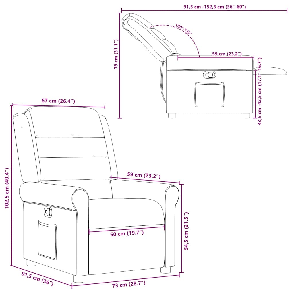 Relaxing Chair Light Gray Fabric