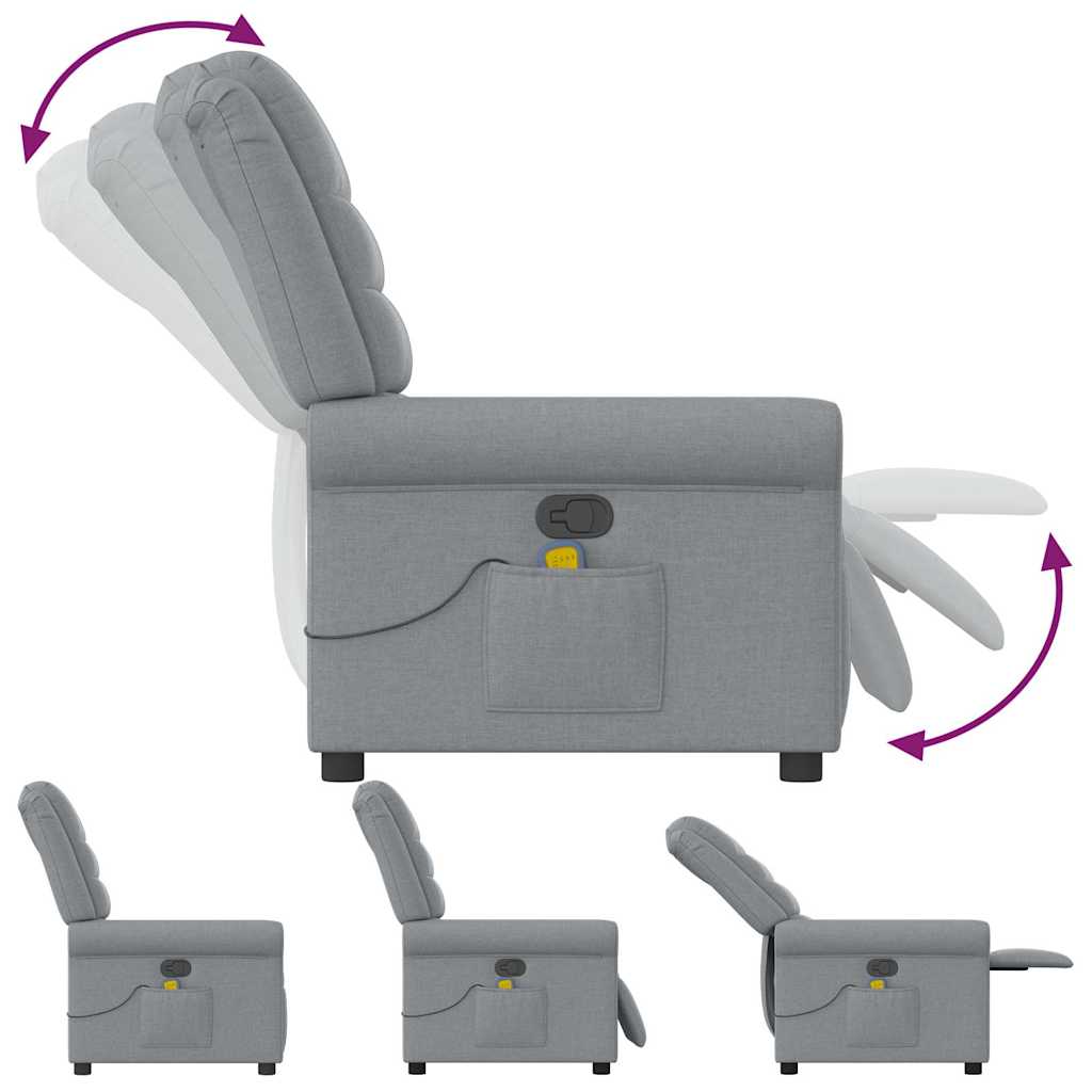 massage chair light gray fabric