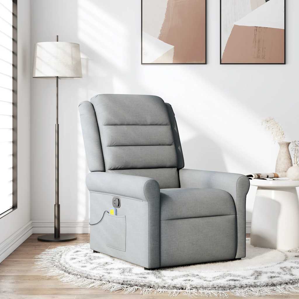 massage chair light gray fabric