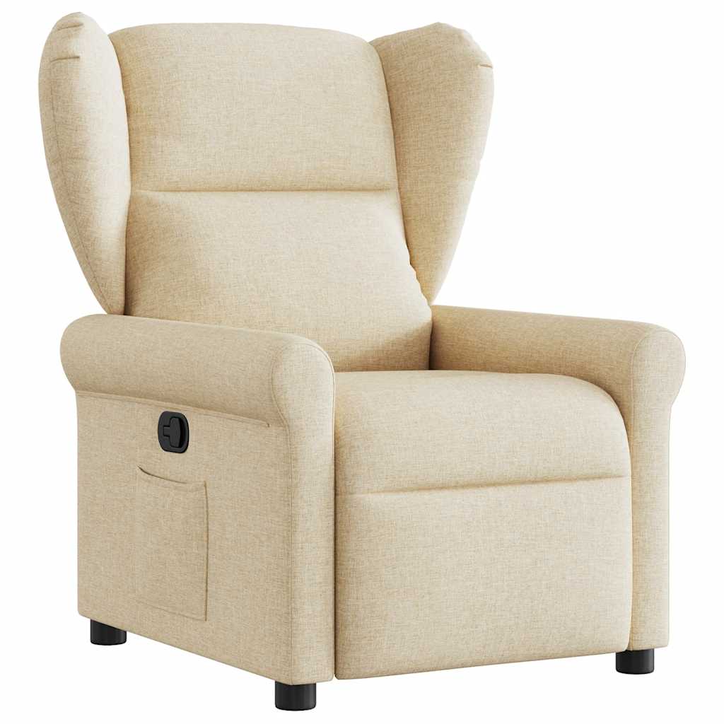 Relaxsessel Creme Stoff