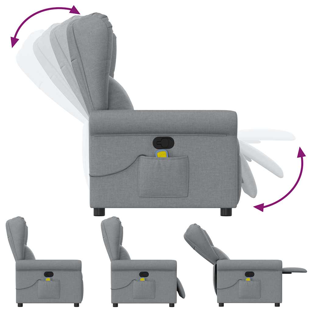 massage chair light gray fabric