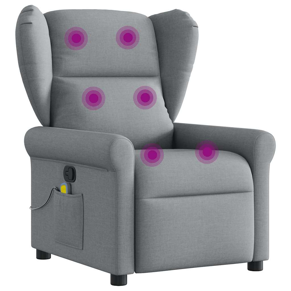 massage chair light gray fabric