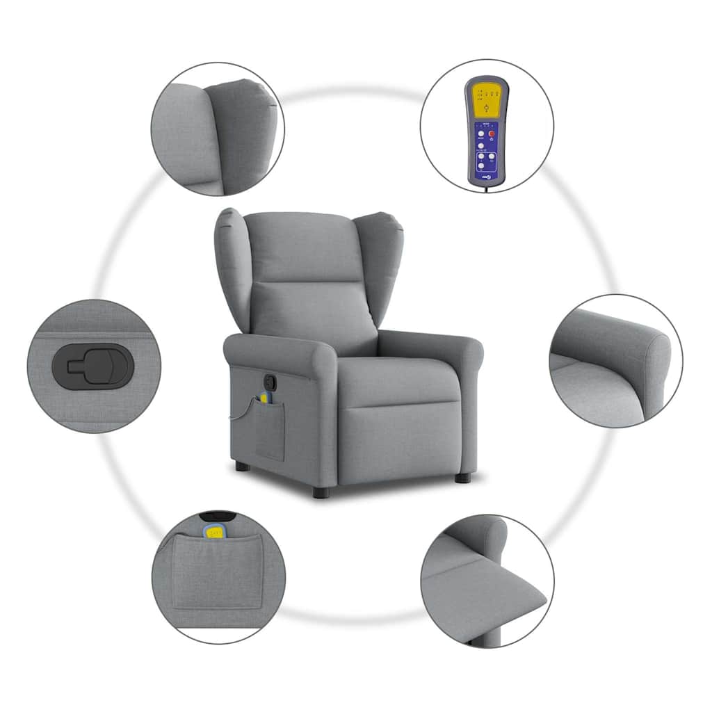 massage chair light gray fabric