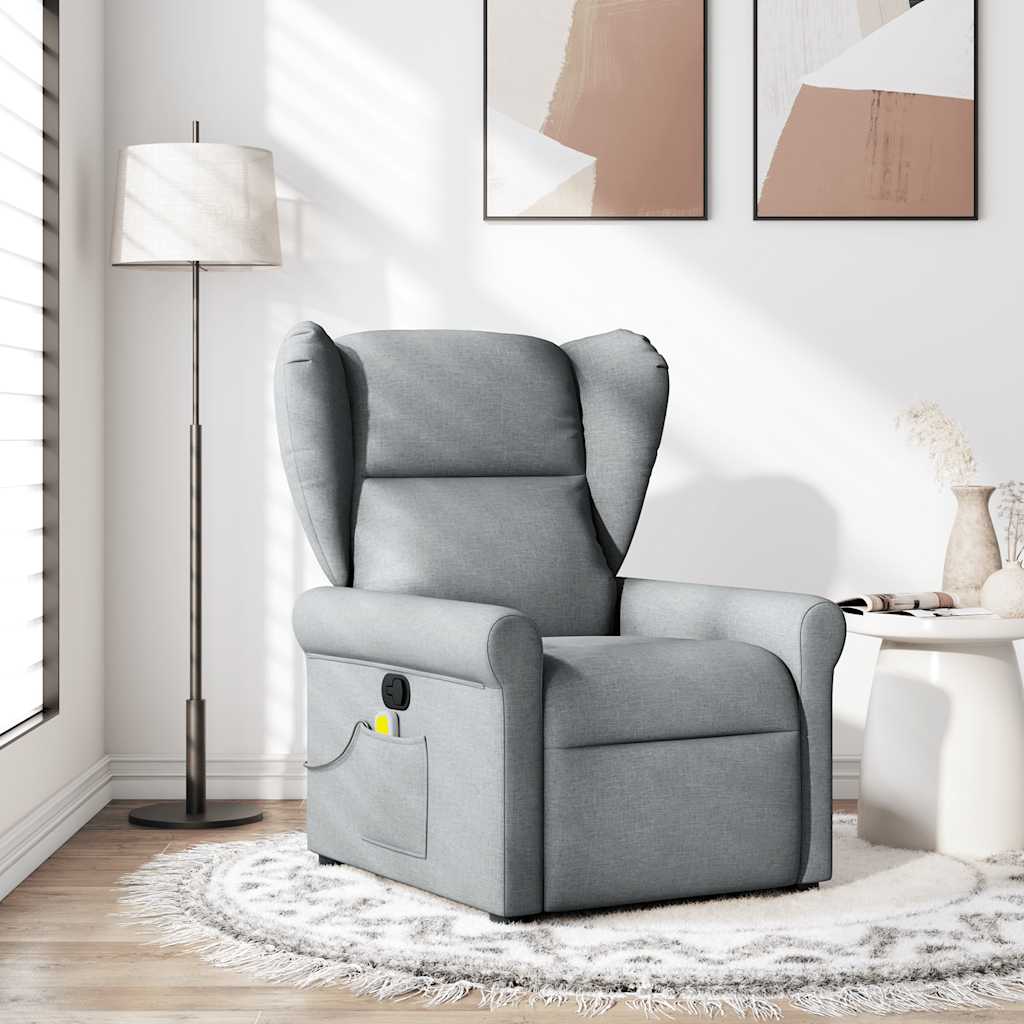 massage chair light gray fabric