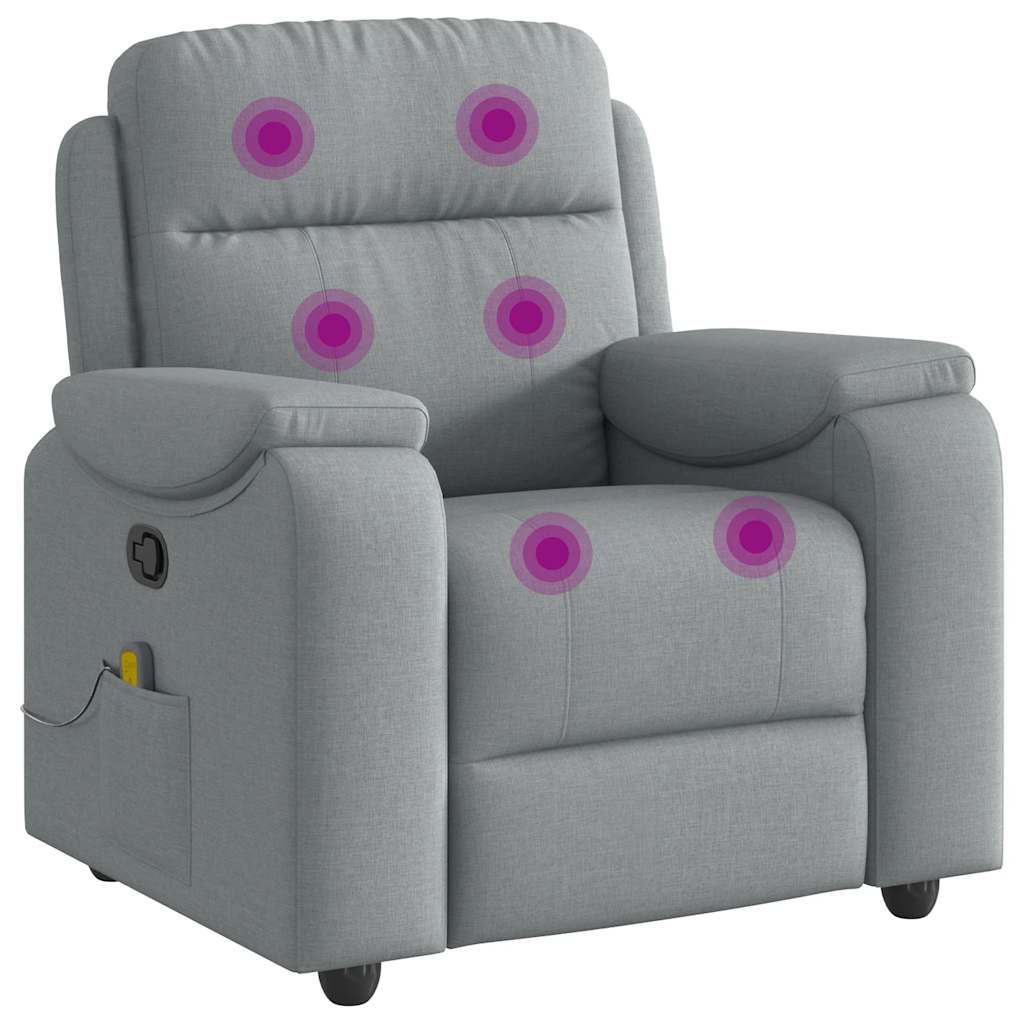 massage chair light gray fabric